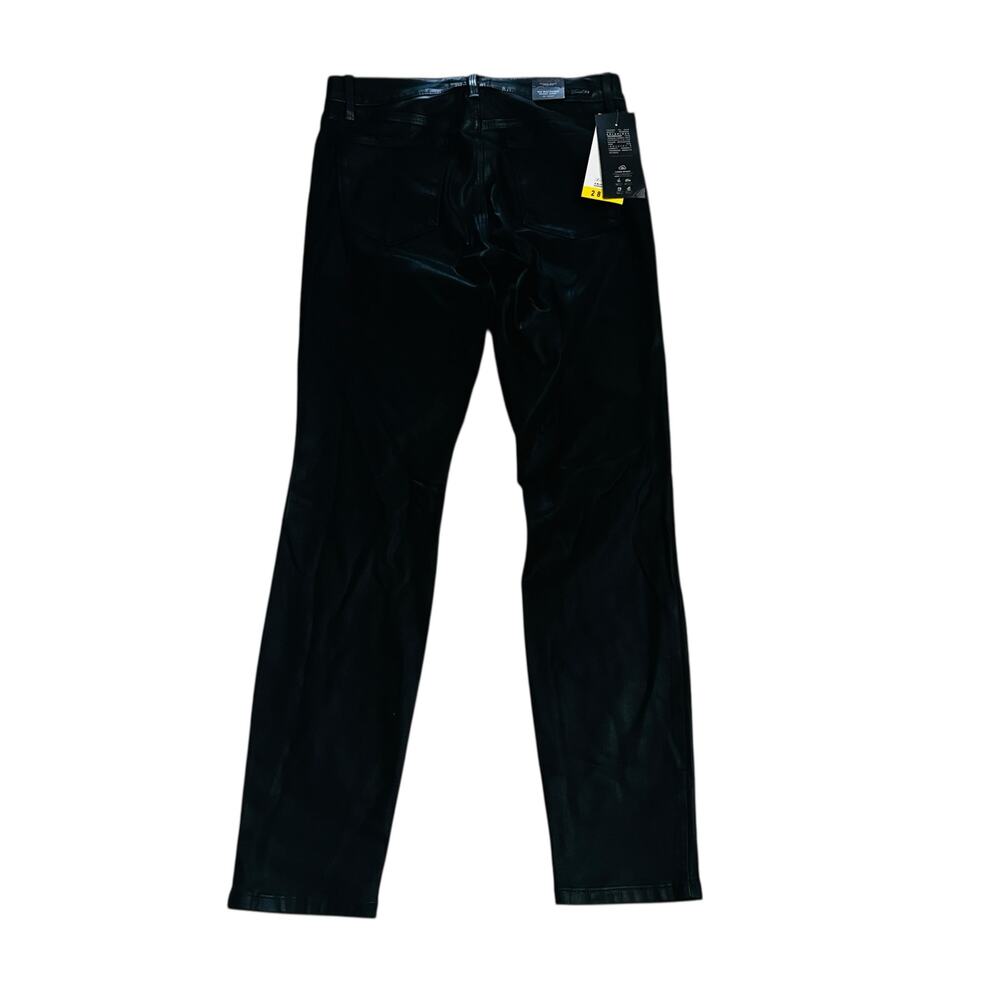 Anthropologie Level 99 Coated Mid Rise Skinny Jeans Size 28 NWT Black - Picture 3 of 12